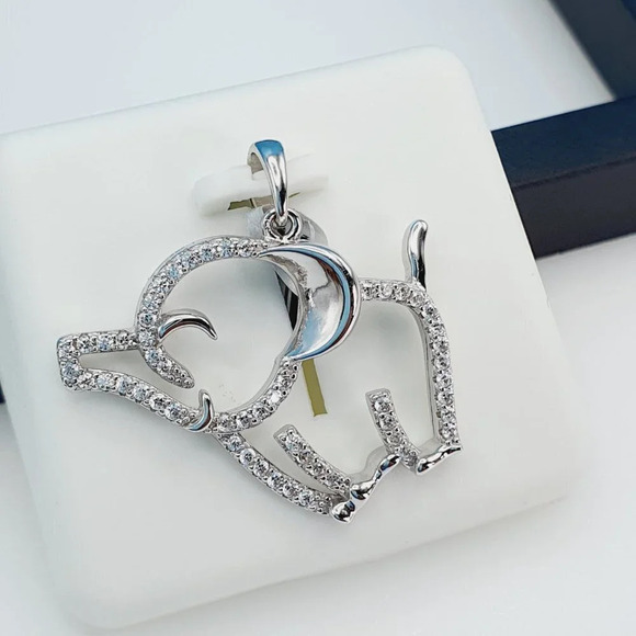 "925 Sterling Silver Cubic Zirconia Pendant, UU1P6A6057 - Picture 3 of 9